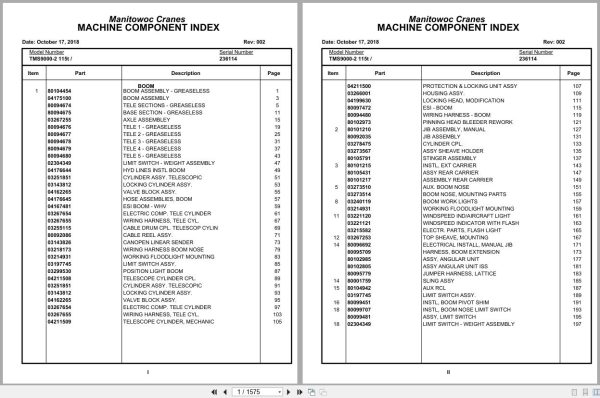 Grove Crane TMS9000 2 115t 236114 Parts Manual 2018 (1)
