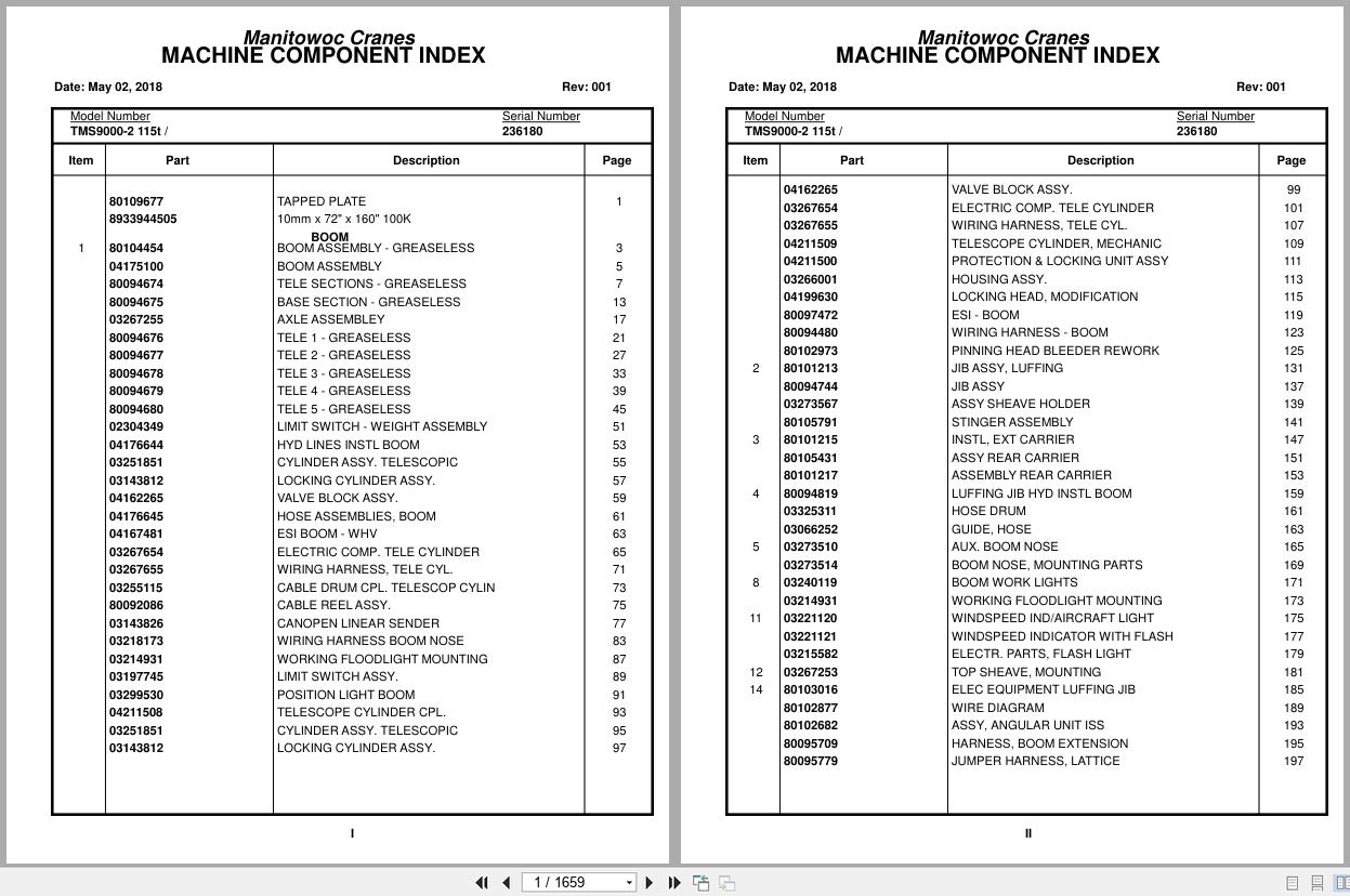 Grove Crane TMS9000 2 115t 236180 Parts Manual 2018 (1)