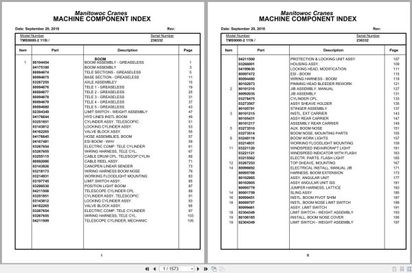 Grove Crane TMS9000 2 115t 236332 Parts Manual 2018 (1)