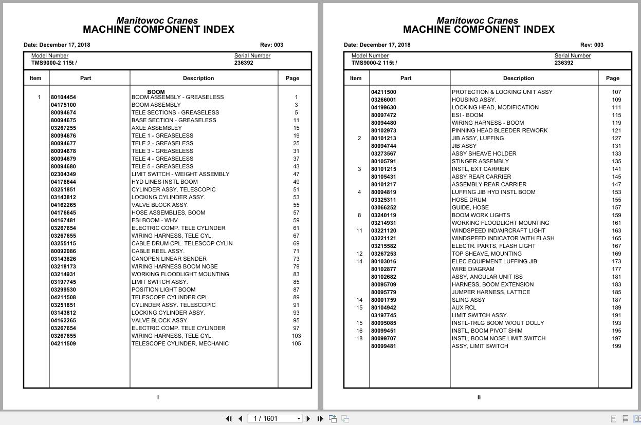 Grove Crane TMS9000 2 115t 236392 Parts Manual 2018 (1)