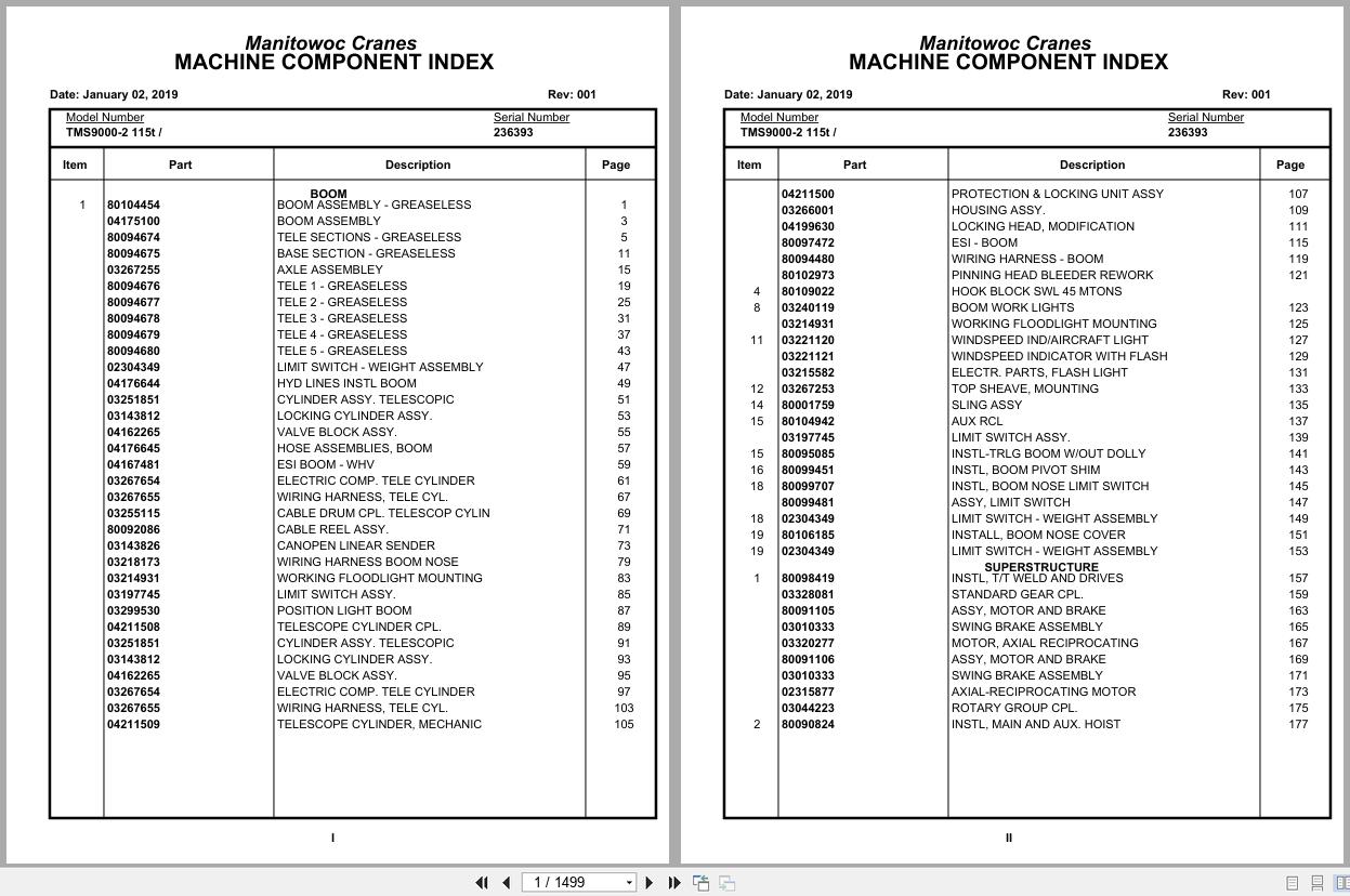 Grove Crane TMS9000 2 115t 236393 Parts Manual 2019 (1)