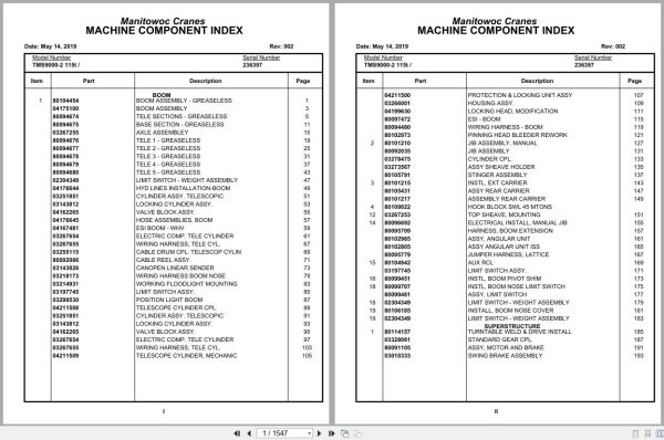 Grove Crane TMS9000 2 115t 236397 Parts Manual 2019 (1)