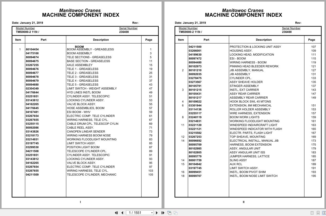 Grove Crane TMS9000 2 115t 236400 Parts Manual 2019 (1)
