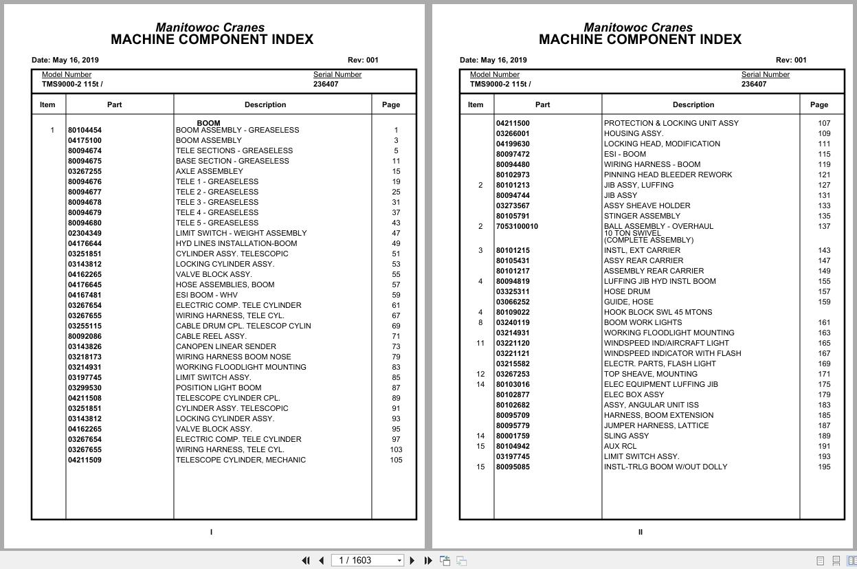 Grove Crane TMS9000 2 115t 236407 Parts Manual 2019 (1)