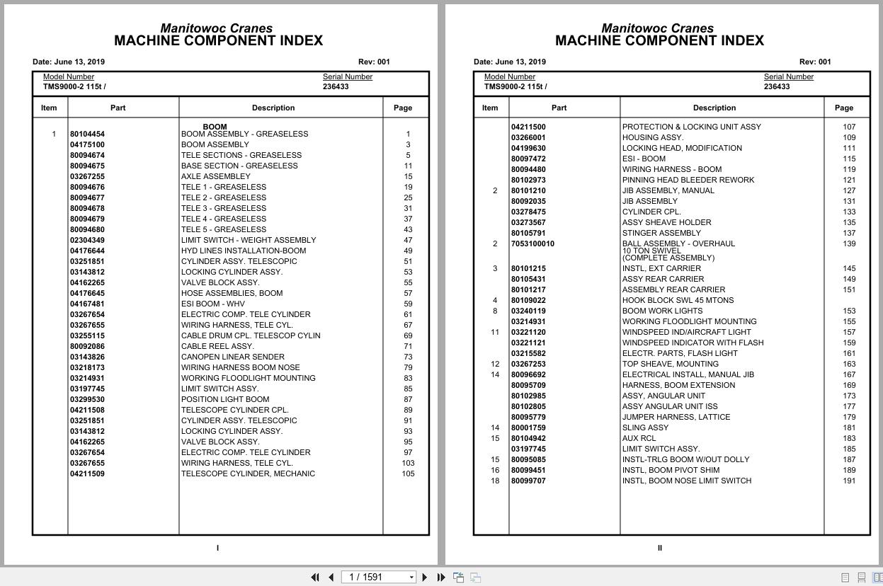 Grove Crane TMS9000 2 115t 236433 Parts Manual 2019 (1)