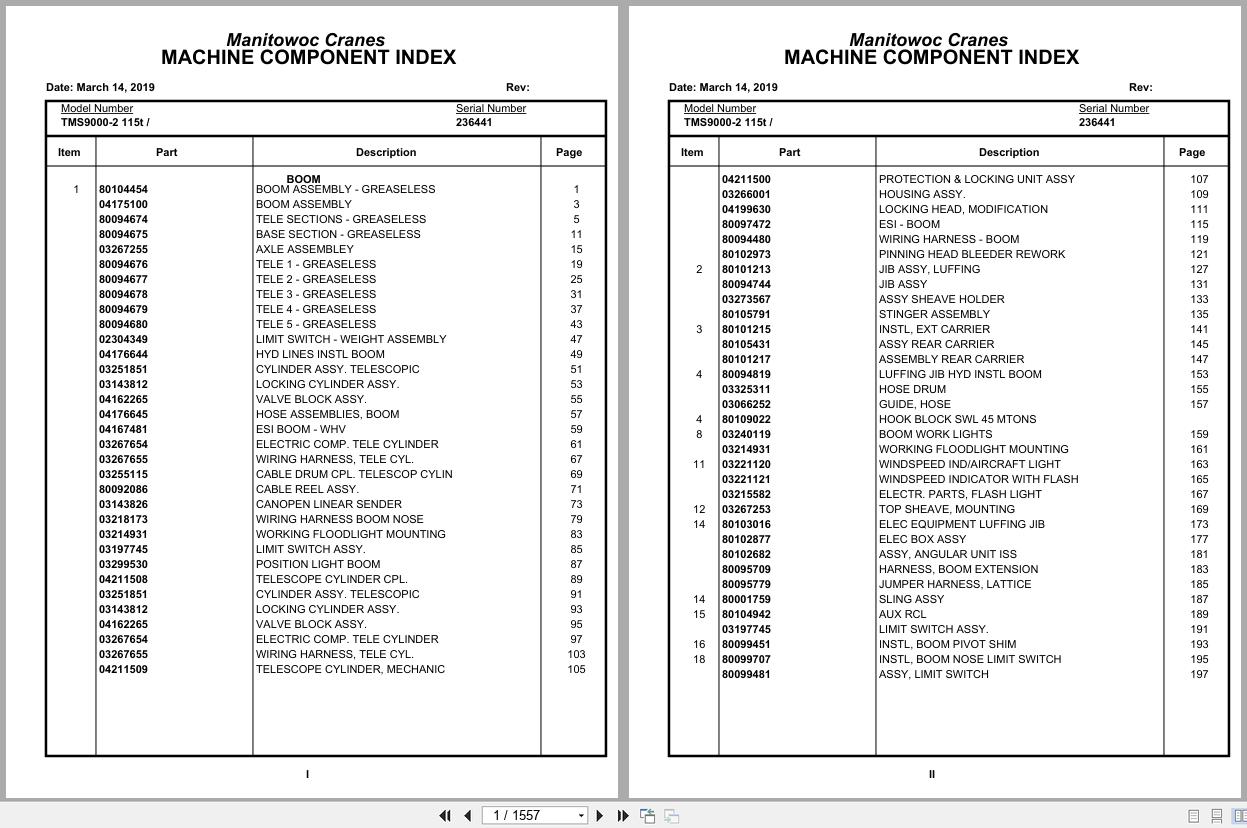 Grove Crane TMS9000 2 115t 236441 Parts Manual 2019 (1)