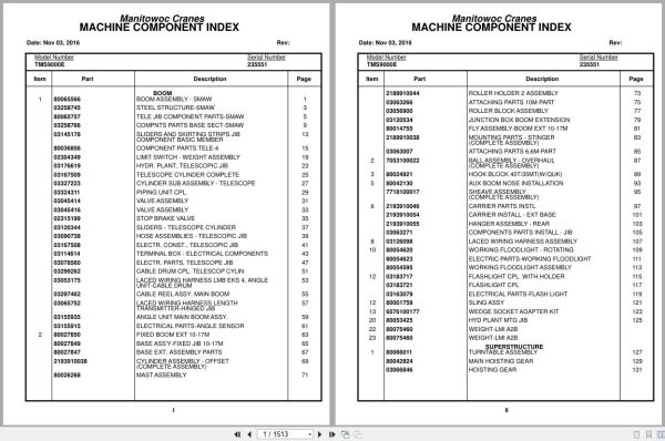 Grove Crane TMS9000E 235551 Parts Manual 2016 (1)