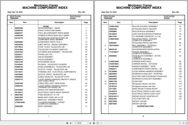 Grove Crane TMS9000E 235552 Parts Manual 2016 (1)