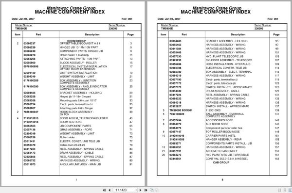 Grove Crane TMS900E 226395 Parts Manual 2007 (1)