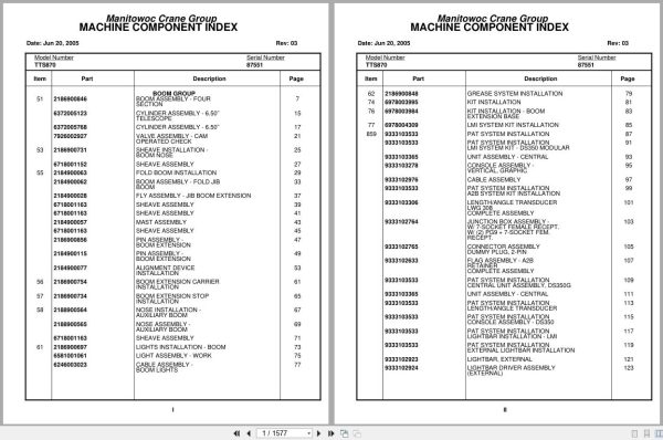 Grove Crane TTS870 87551 Parts Manual 2005 (1)