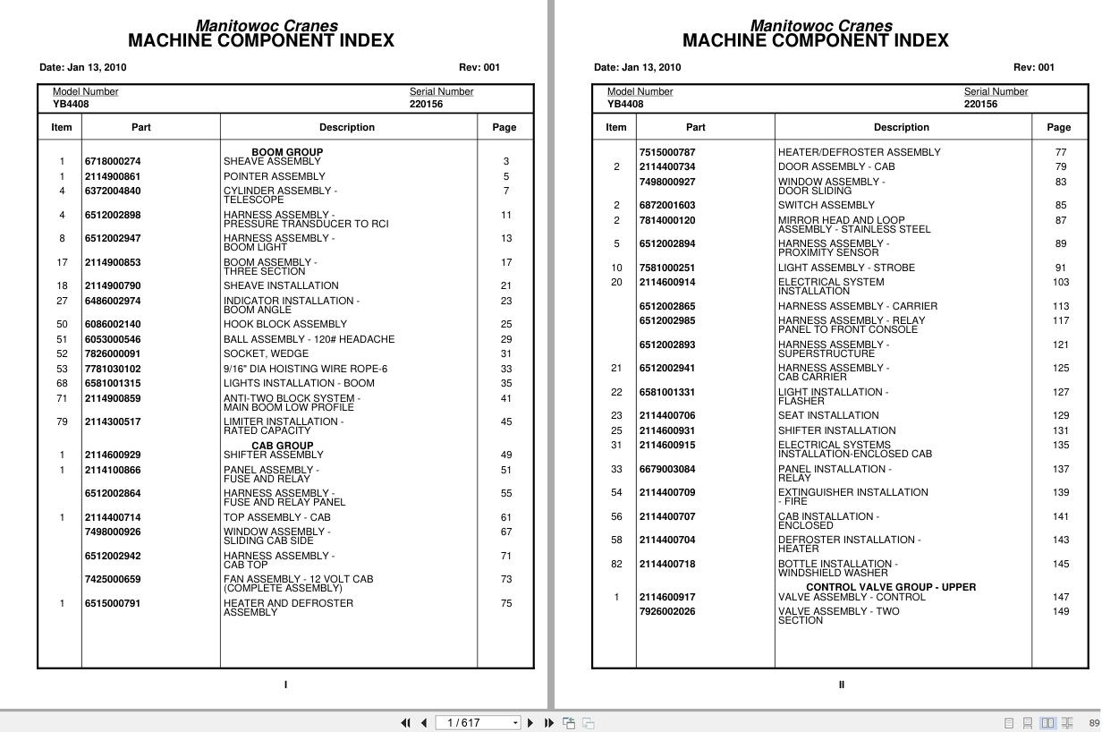 Grove Crane YB4408 220156 Parts Manual 2010 (1)