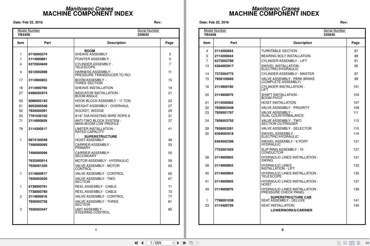 Grove Crane YB4408 220640 Parts Manual 2016 (1)