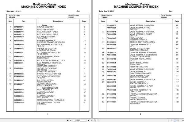 Grove Crane YB4408 320030 Parts Manual 2011 (1)