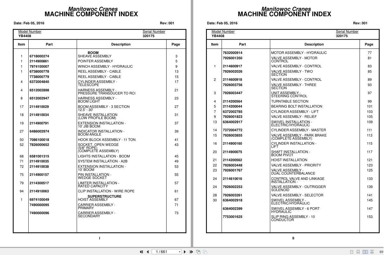 Grove Crane YB4408 320175 Parts Manual 2016 (1)