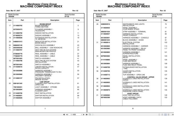 Grove Crane YB4408 87130 Parts Manual 2007 (1)