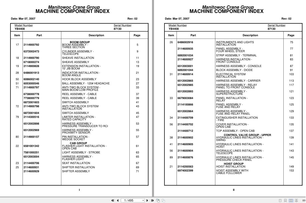 Grove Crane YB4408 87130 Parts Manual 2007 (1)