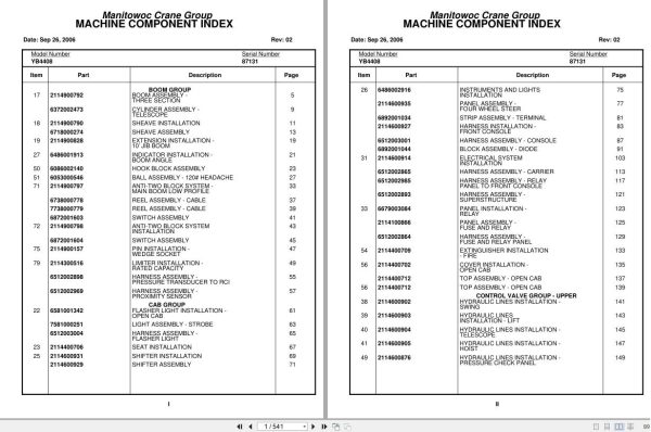 Grove Crane YB4408 87131 Parts Manual 2006 (1)