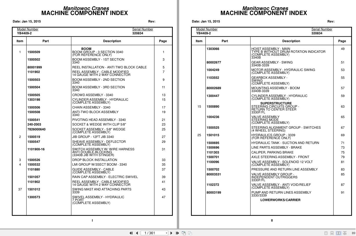 Grove Crane YB4409 2 320834 Parts Manual 2015 (1)