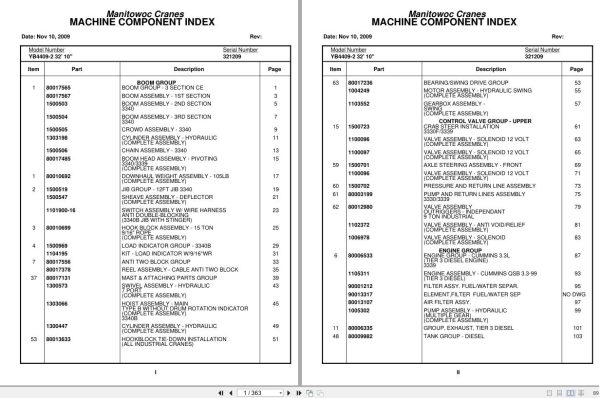 Grove Crane YB4409 2 321209 Parts Manual 2009 (1)