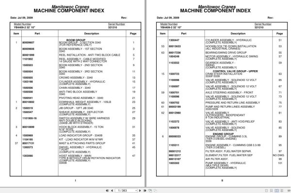 Grove Crane YB4409 2 321210 Parts Manual 2009 (1)