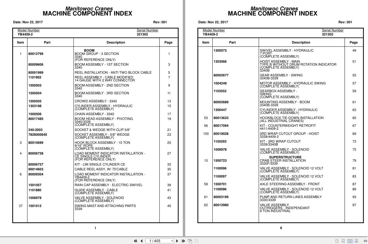 Grove Crane YB4409 2 321302 Parts Manual 2017 (1)