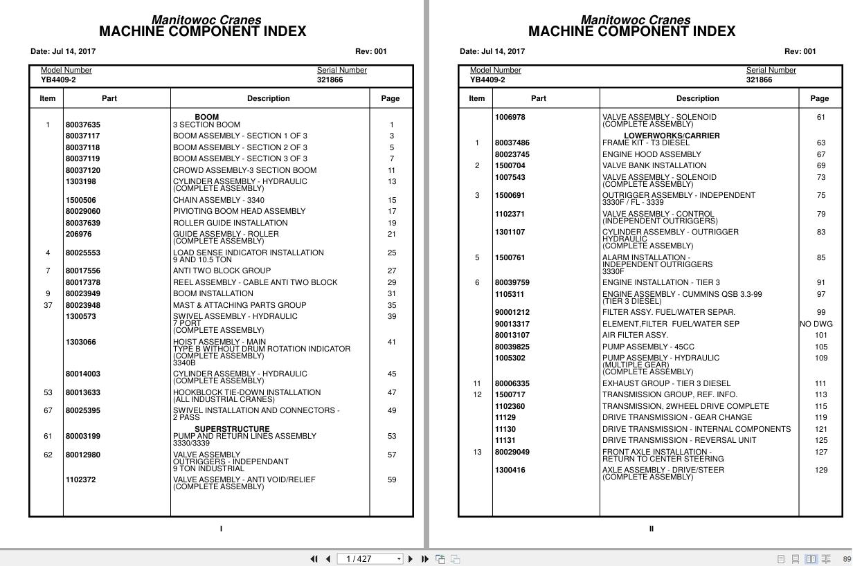 Grove Crane YB4409 2 321866 Parts Manual 2017 (1)