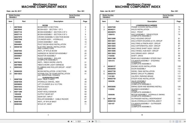 Grove Crane YB4409 2 322438 Parts Manual 2017 (1)