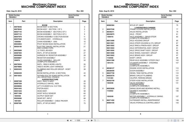 Grove Crane YB4409 2 322460 Parts Manual 2016 (1)