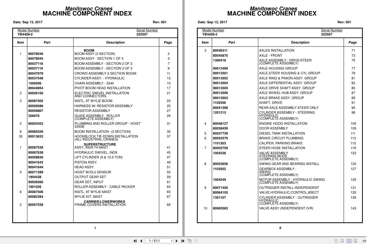 Grove Crane YB4409 2 322507 Parts Manual 2017 (1)