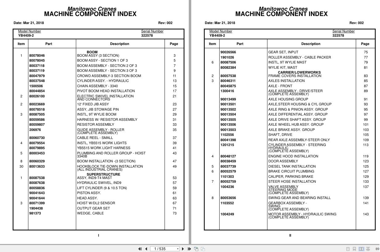 Grove Crane YB4409 2 322578 Parts Manual 2018 (1)