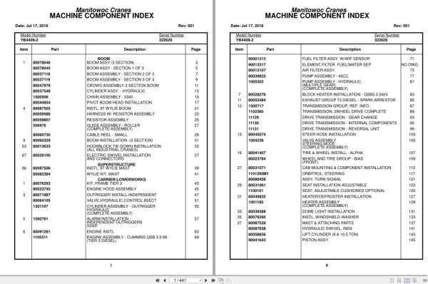 Grove Crane YB4409 2 322629 Parts Manual 2018 (1)
