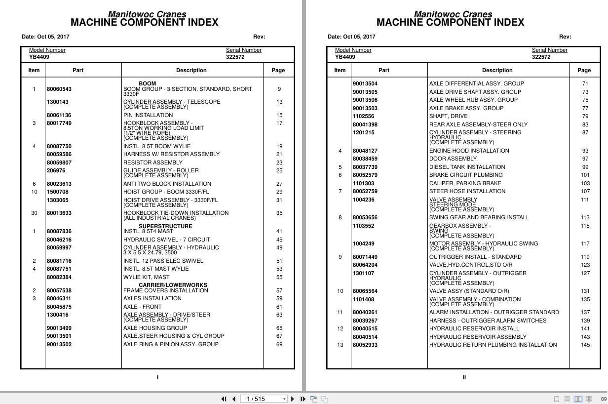Grove Crane YB4409 322572 Parts Manual 2017 (1)
