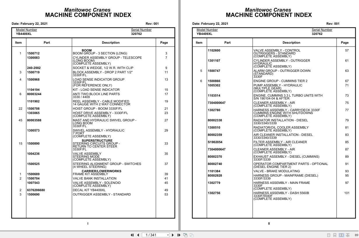 Grove Crane YB4409XL 320762 Parts Manual 2021 (1)