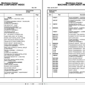 Grove Crane YB4409XL 321658 Parts Manual 2017 (1)
