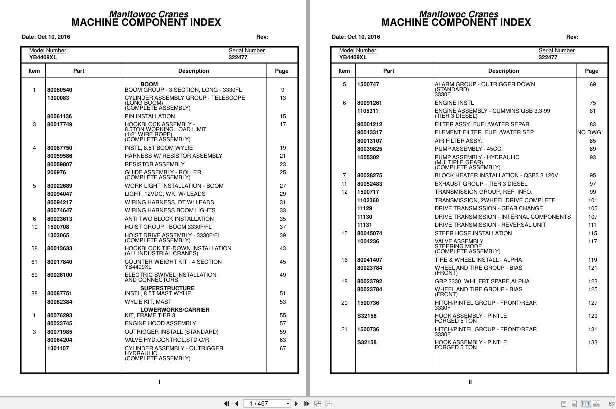 Grove Crane YB4409XL 322477 Parts Manual 2016 (1)