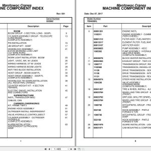 Grove Crane YB4409XL 322582 Parts Manual 2017 (1)