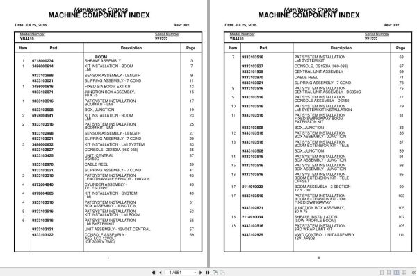 Grove Crane YB4410 221222 Parts Manual 2016 (1)