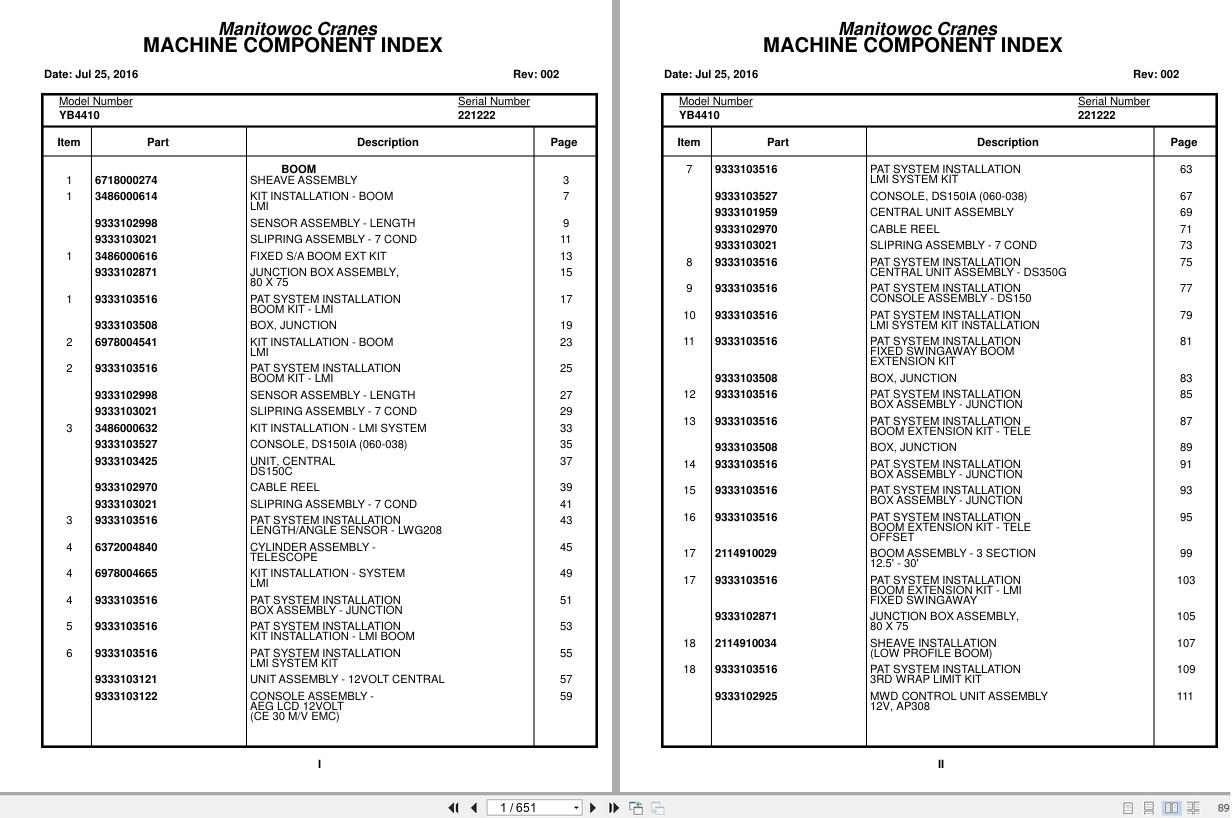 Grove Crane YB4410 221222 Parts Manual 2016 (1)