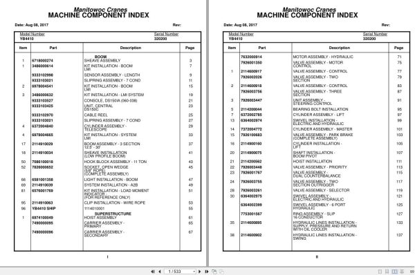 Grove Crane YB4410 320200 Parts Manual 2017 (1)