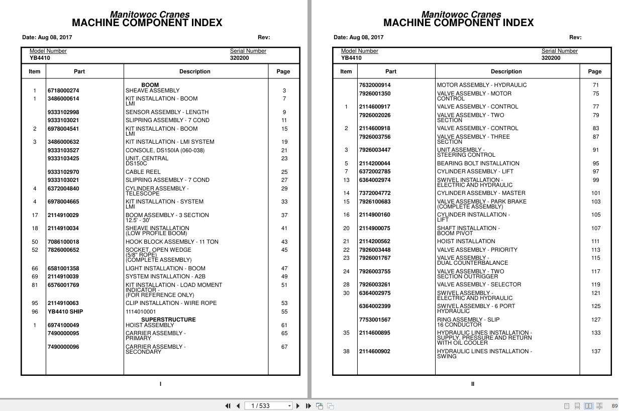 Grove Crane YB4410 320200 Parts Manual 2017 (1)