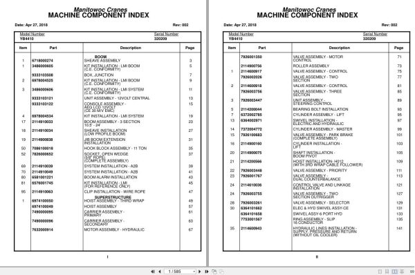 Grove Crane YB4410 320209 Parts Manual 2018 (1)