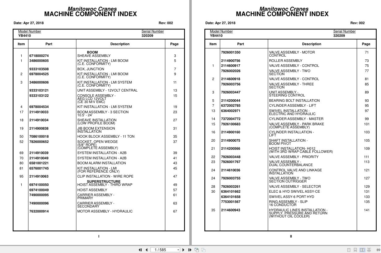 Grove Crane YB4410 320209 Parts Manual 2018 (1)