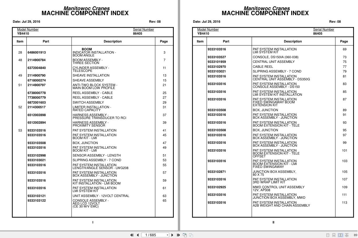 Grove Crane YB4410 86405 Parts Manual 2016 (1)