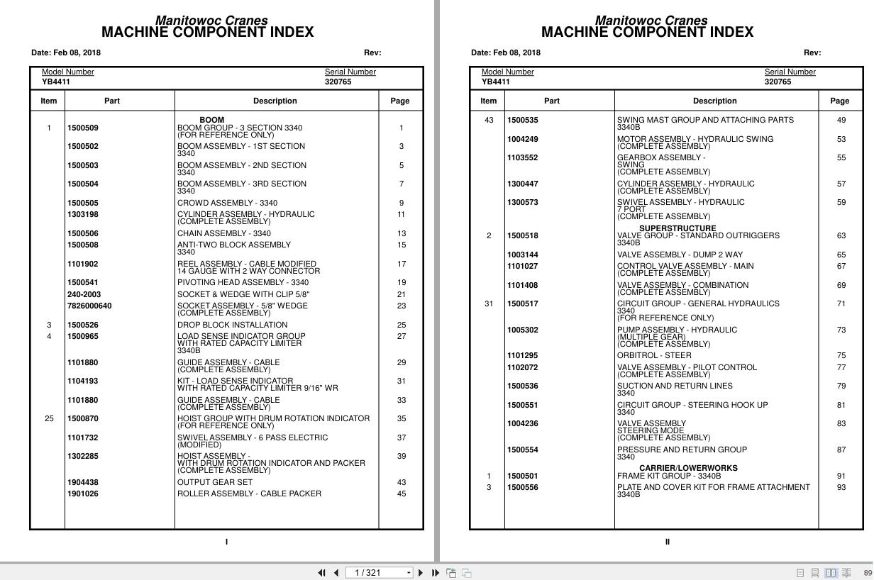 Grove Crane YB4411 320765 Parts Manual 2018 (1)