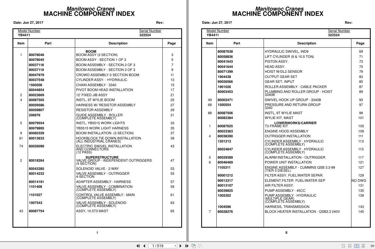 Grove Crane YB4411 322524 Parts Manual 2017 (1)