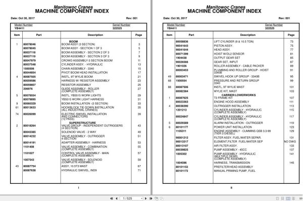 Grove Crane YB4411 322525 Parts Manual 2017 (1)