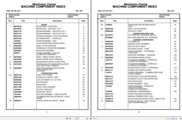 Grove Crane YB4411 322527 Parts Manual 2017 (1)