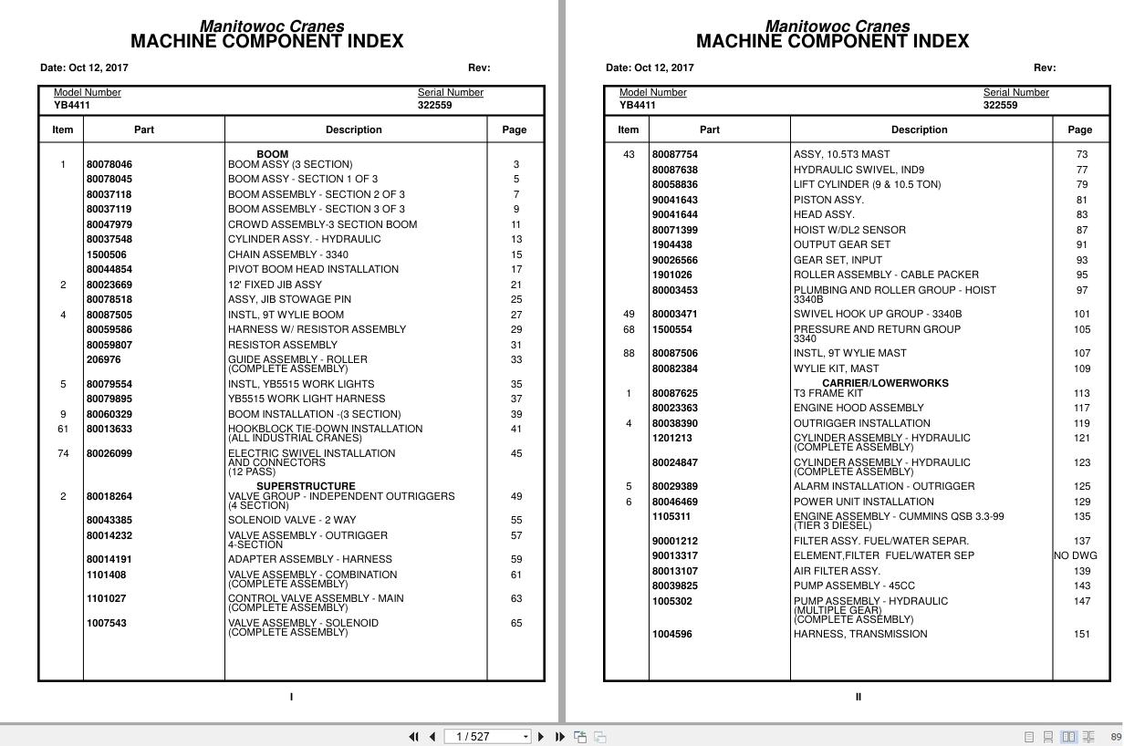 Grove Crane YB4411 322559 Parts Manual 2017 (1)