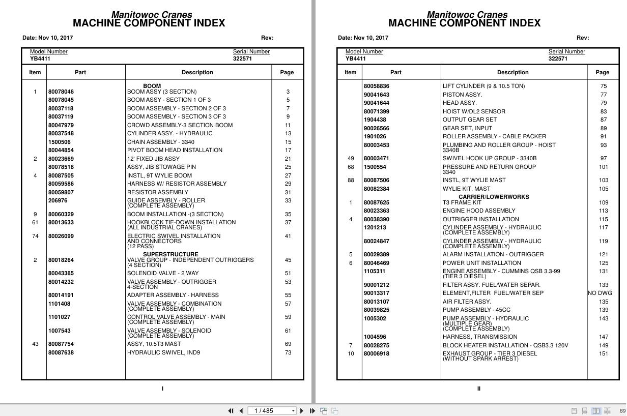Grove Crane YB4411 322571 Parts Manual 2017 (1)