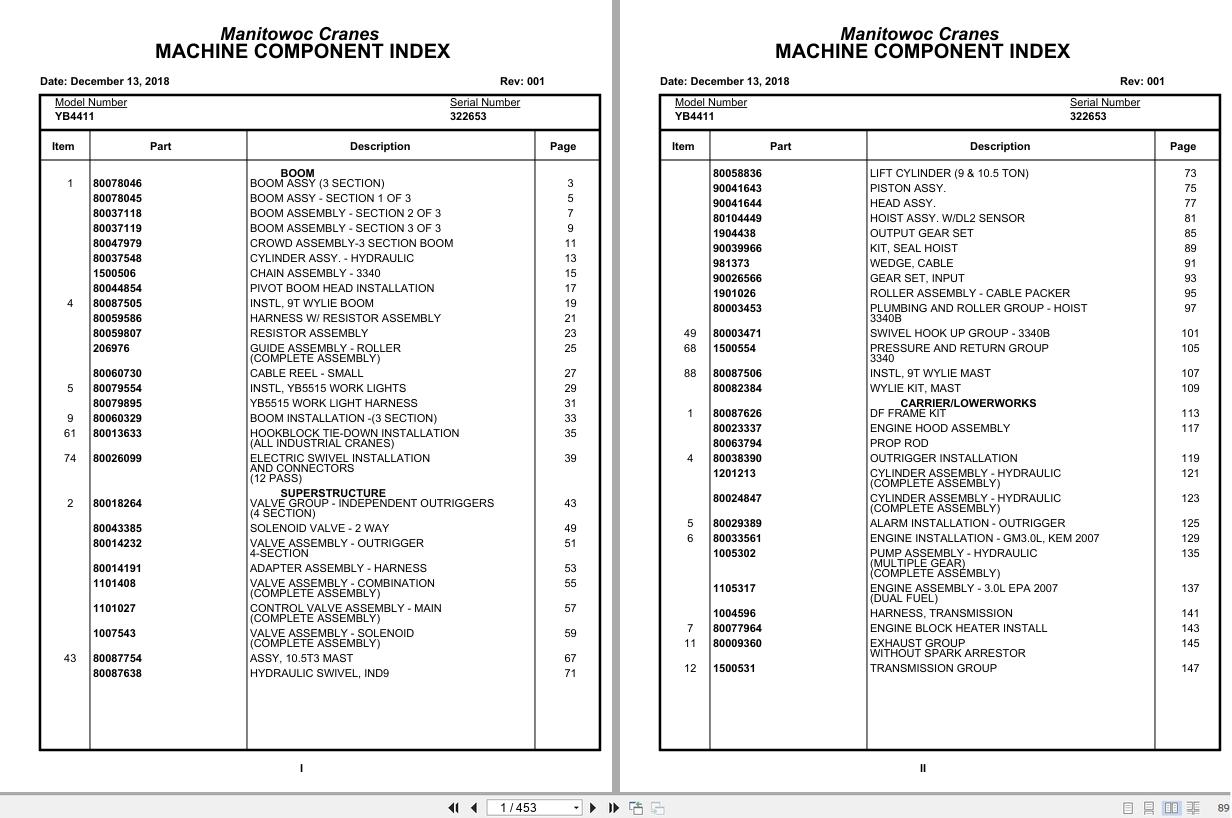Grove Crane YB4411 322653 Parts Manual 2018 (1)